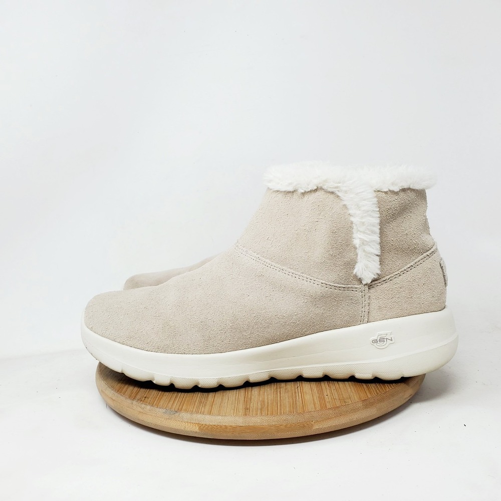 Skechers Ankle Boots Womens 8.5 On The Go Joy Bundle Up Lined Comfort Shoes